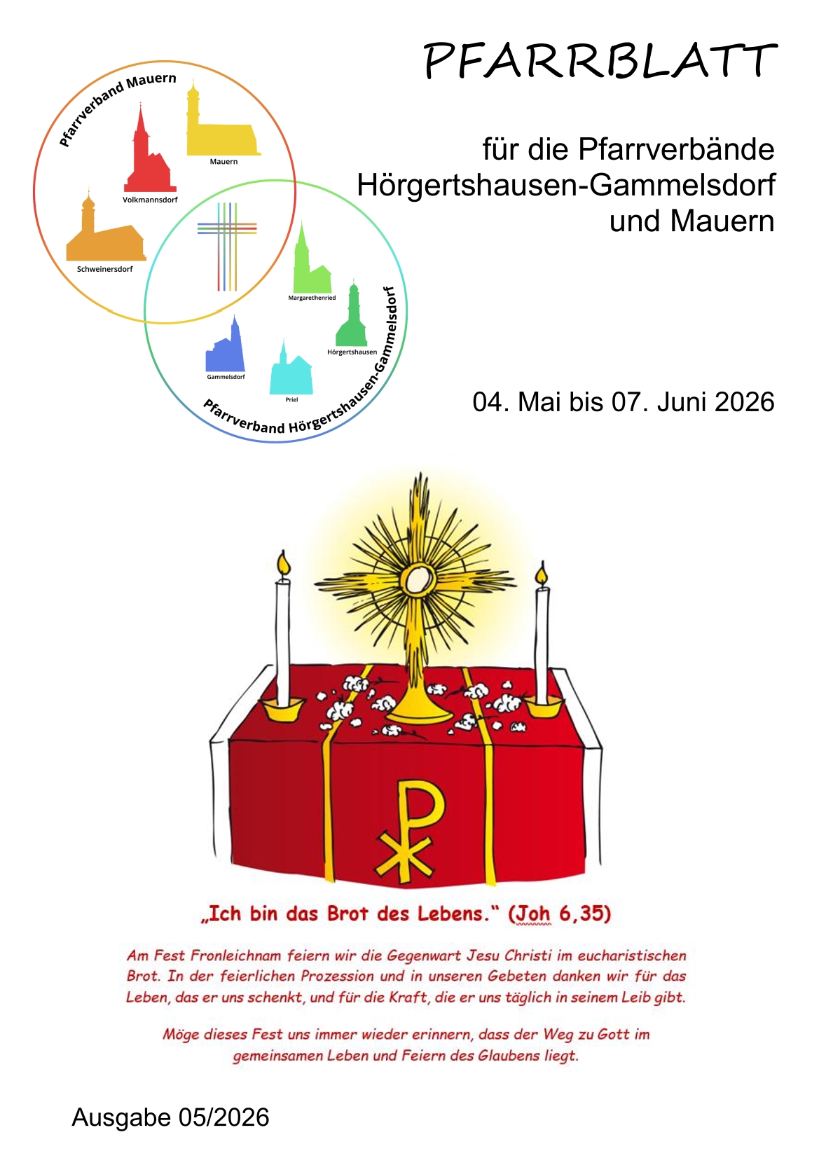 Pfarrblatt für die Pfarrverbände Hörgertshausen-Gammelsdorf und Mauern 04.Mai bis 07.Juni 2026 Seite 01