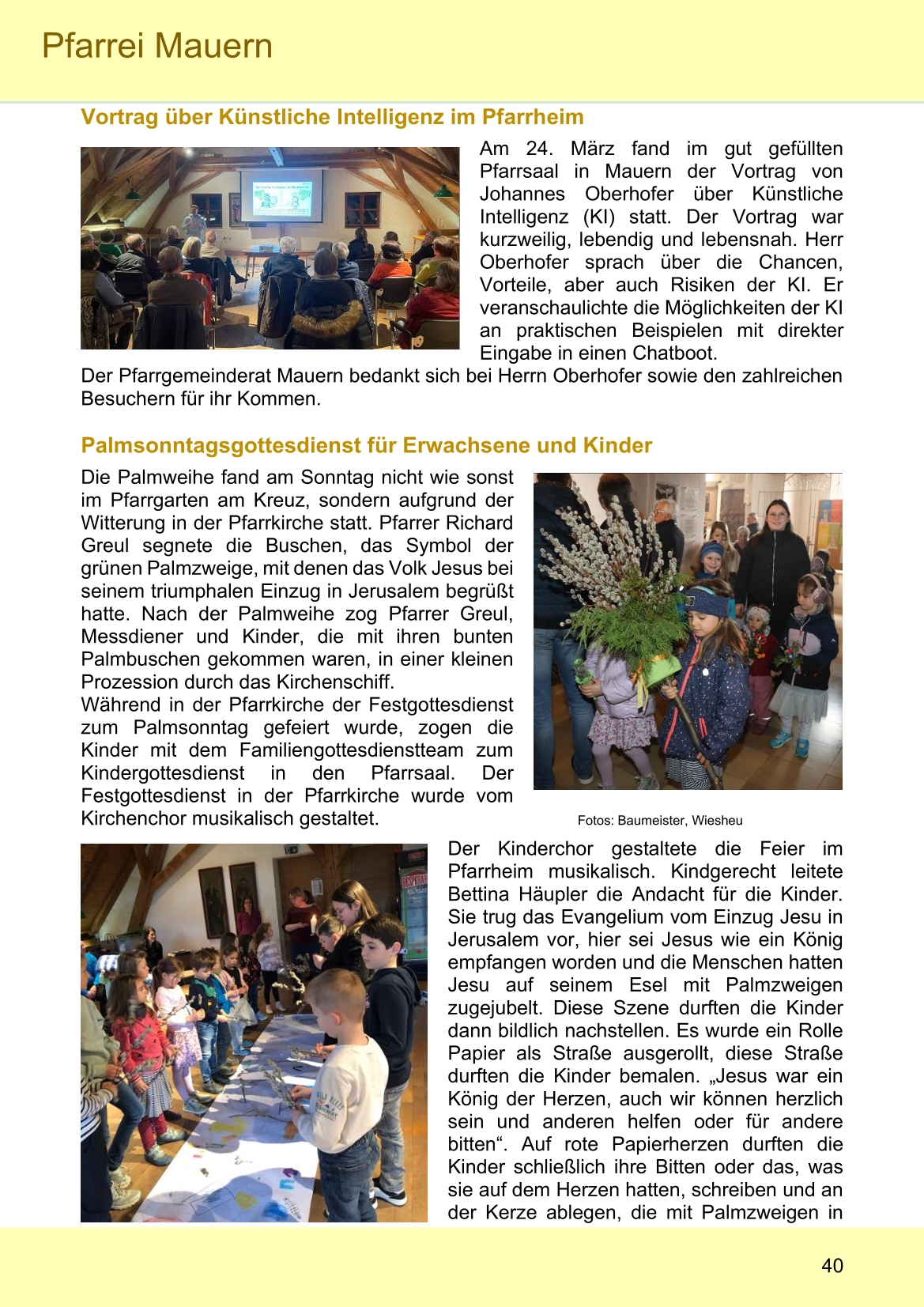 Pfarrblatt für die Pfarrverbände Hörgertshausen-Gammelsdorf und Mauern 04.Mai bis 07.Juni 2026 Seite 40