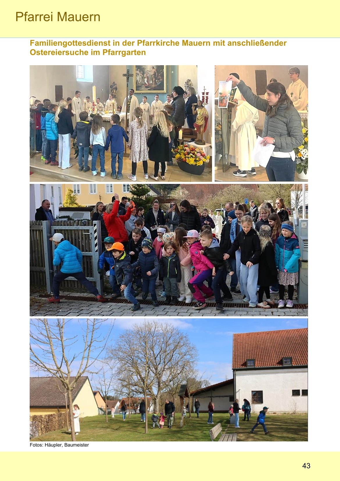 Pfarrblatt für die Pfarrverbände Hörgertshausen-Gammelsdorf und Mauern 04.Mai bis 07.Juni 2026 Seite 43