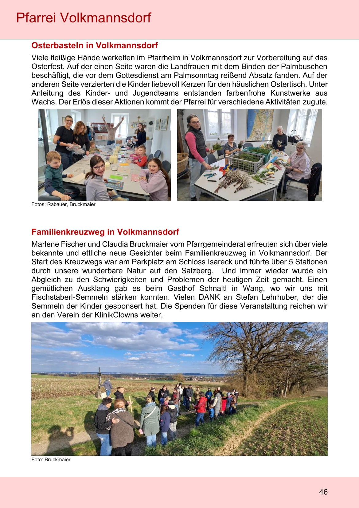 Pfarrblatt für die Pfarrverbände Hörgertshausen-Gammelsdorf und Mauern 04.Mai bis 07.Juni 2026 Seite 46