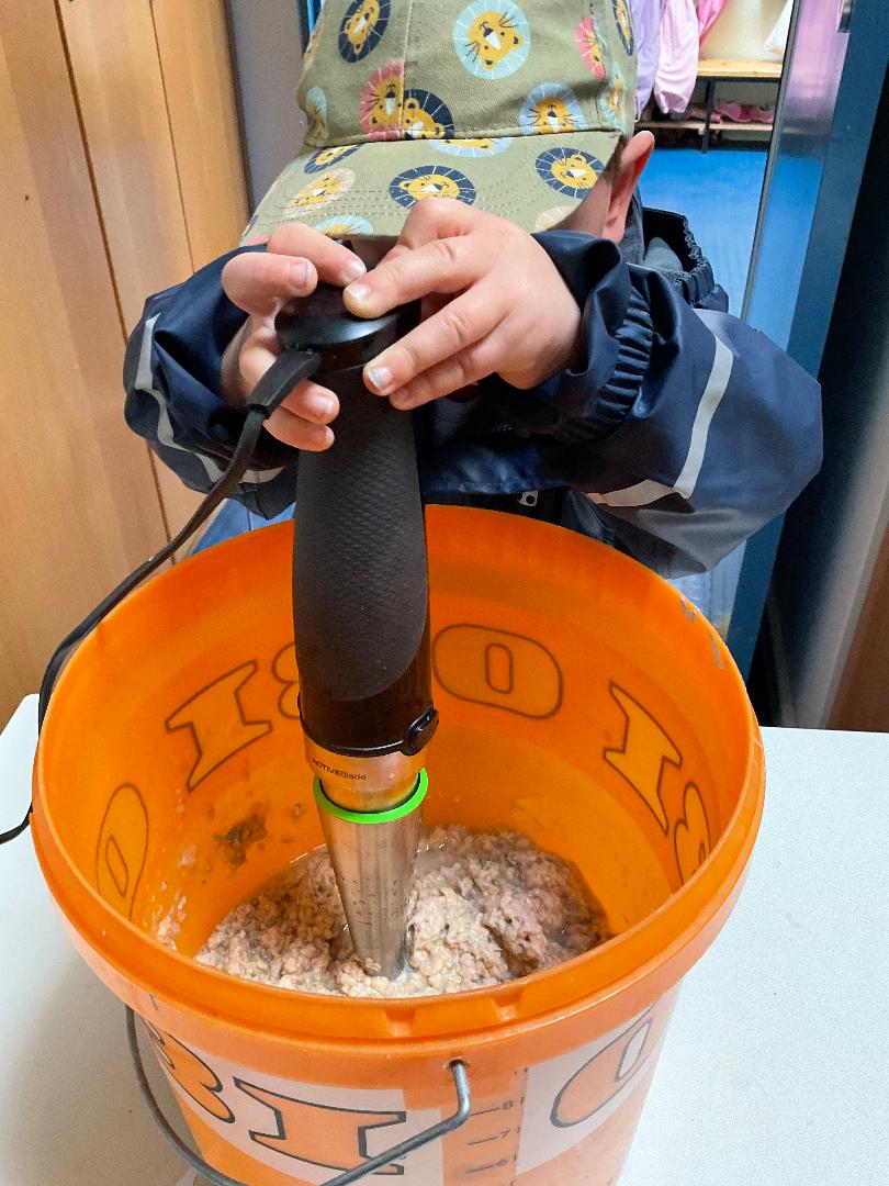 Brei wird hergestellt