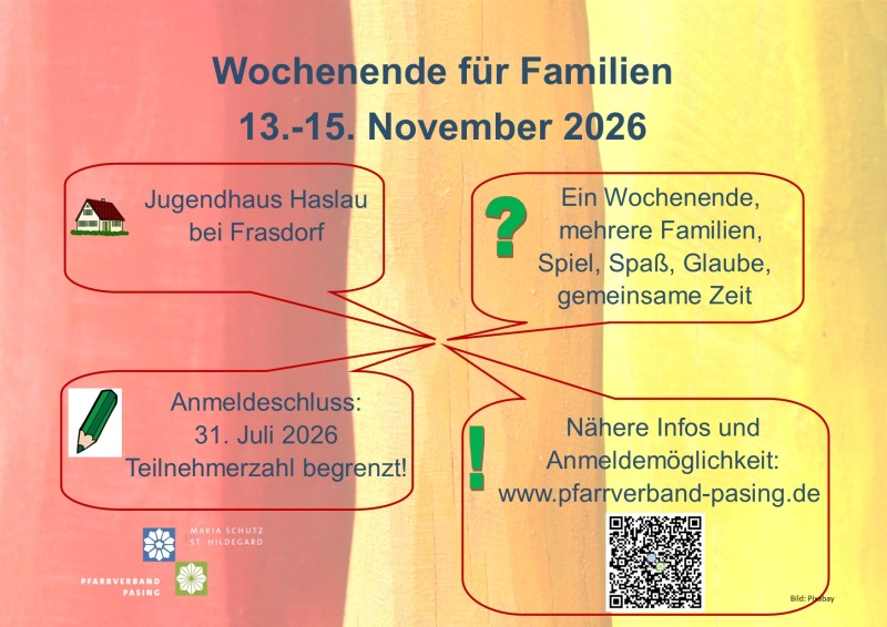 Plakat Familienwochenende 2026