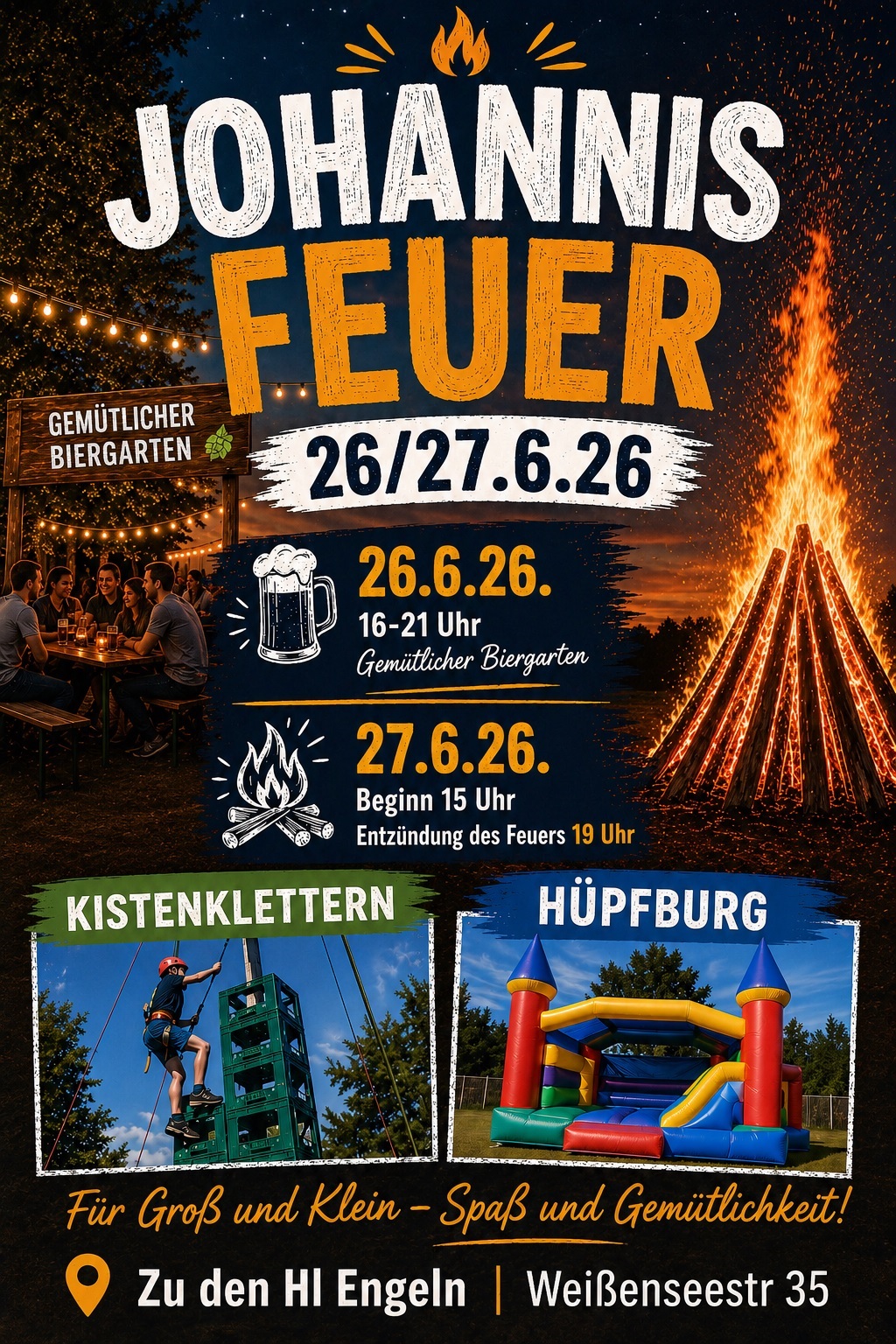 Flyer Johannisfeuer Zu den Hl. Engeln 2026