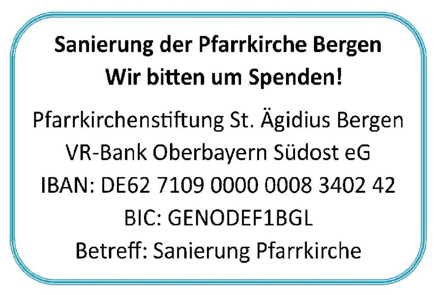 Sanierung der Pfarrkirche Bergen