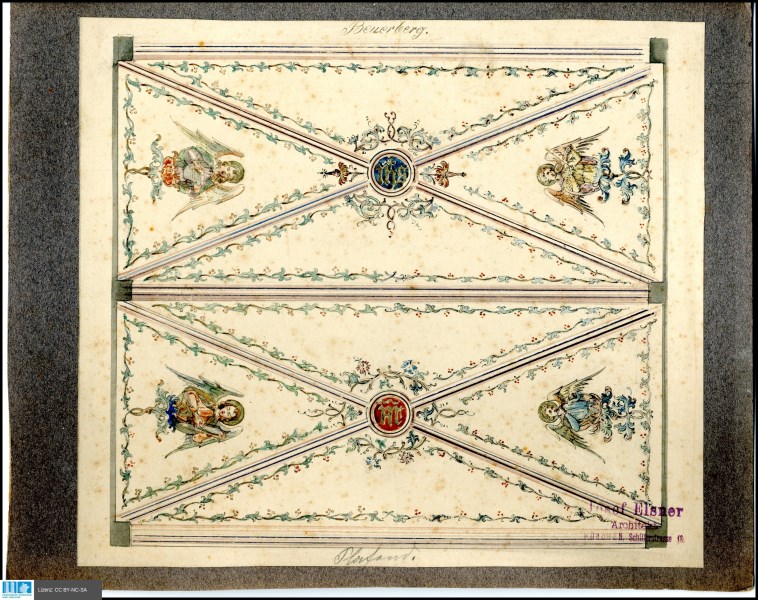 Entwurf zur Deckenbemalung in der Konventkirche des Salesianerinnen-Klosters Beuerberg, um 1900