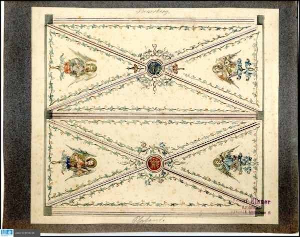 Entwurf zur Deckenbemalung in der Konventkirche des Salesianerinnen-Klosters Beuerberg, um 1900