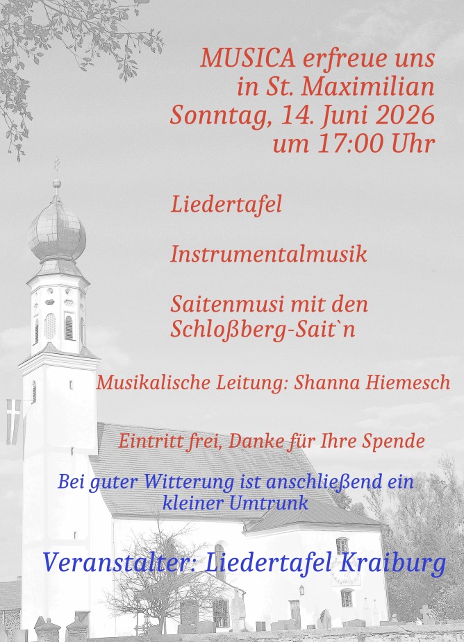 Plakat Konzert in St. Maximilian