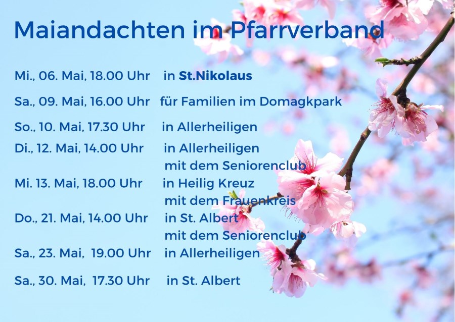 Maiandachten 2026 im PV St. Albert-Allerheiligen München