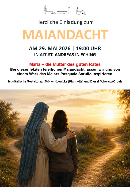 Plakat Maiandacht Mutter des guten Rates