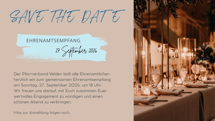 VEL Ehrenamtsempfang Safe the date