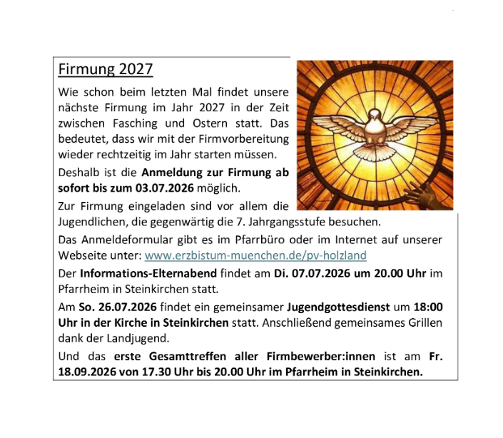 Firmung 2027