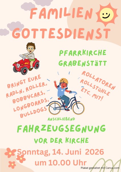 Familiengottesdienst mit Fahrzeug-
segnung