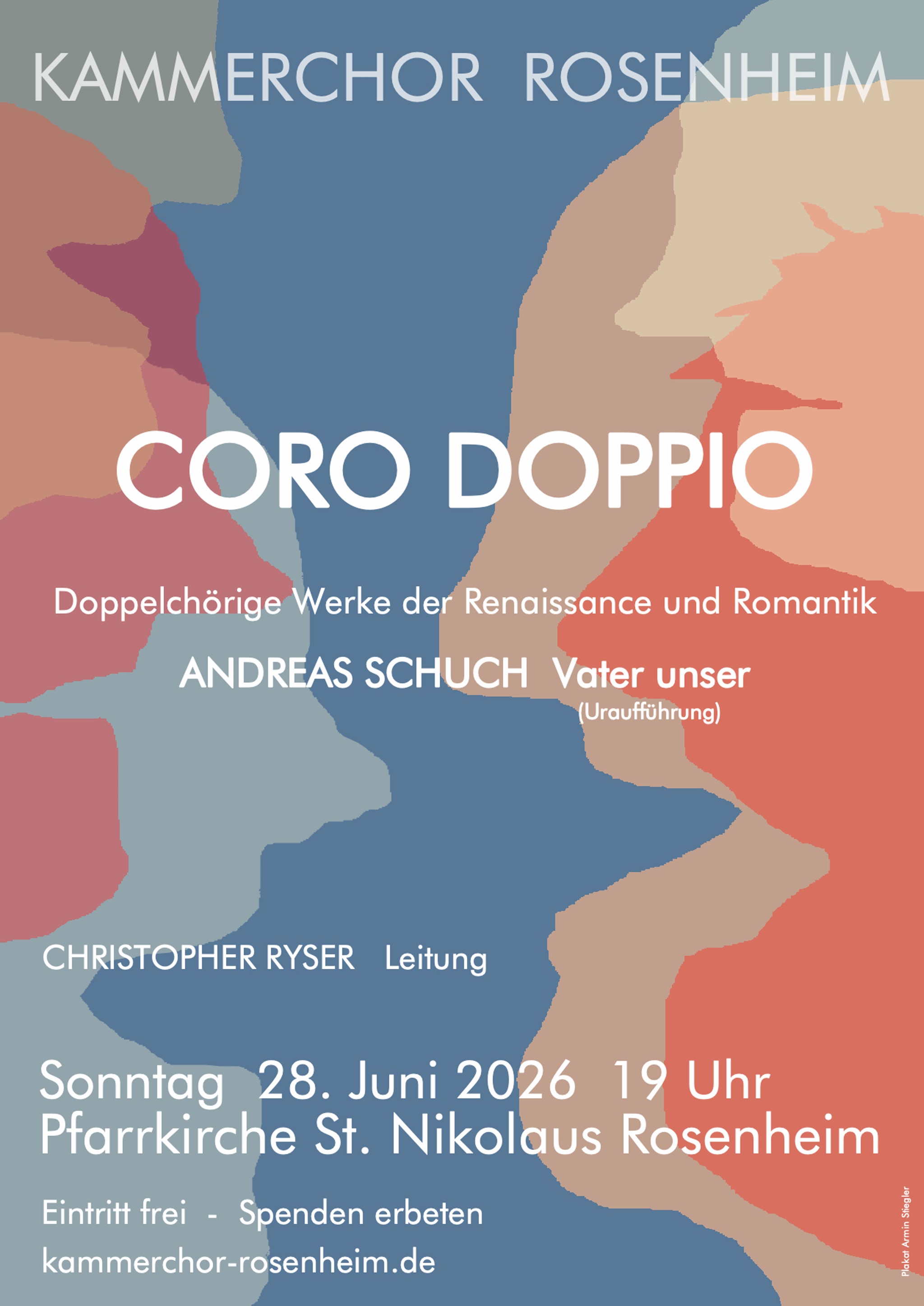 Plakat für Abendmusiken und Konzerte