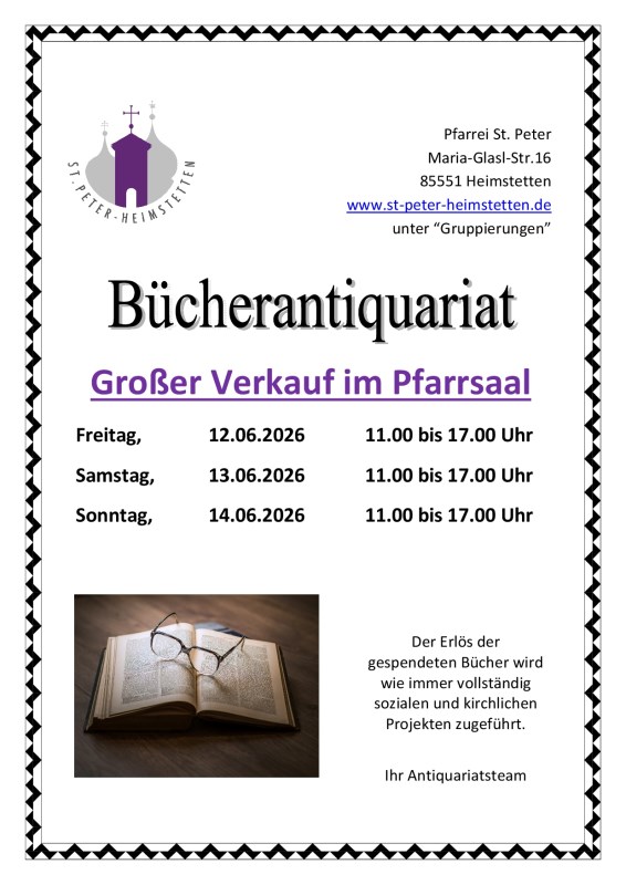 Plakat Bücherantiquariat _großer Verkauf Juni_2026
