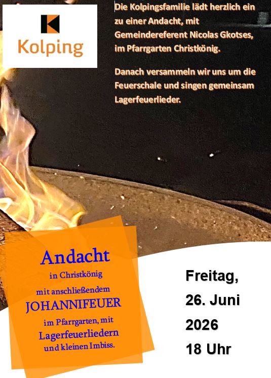 Kolping-Andacht Johannifeuer 2026