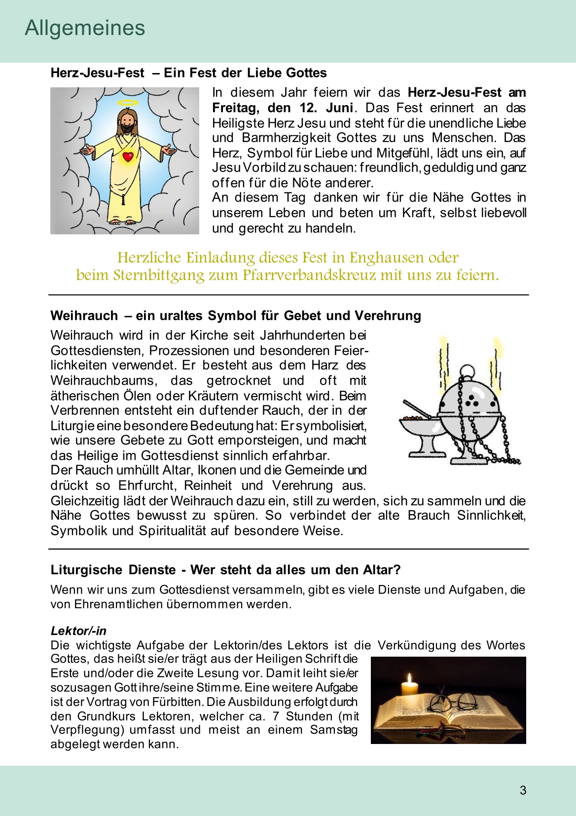 Pfarrblatt für die Pfarrverbände Hörgertshausen-Gammelsdorf und Mauern 08.Juni bis 05.Juli 2026 Seite 03