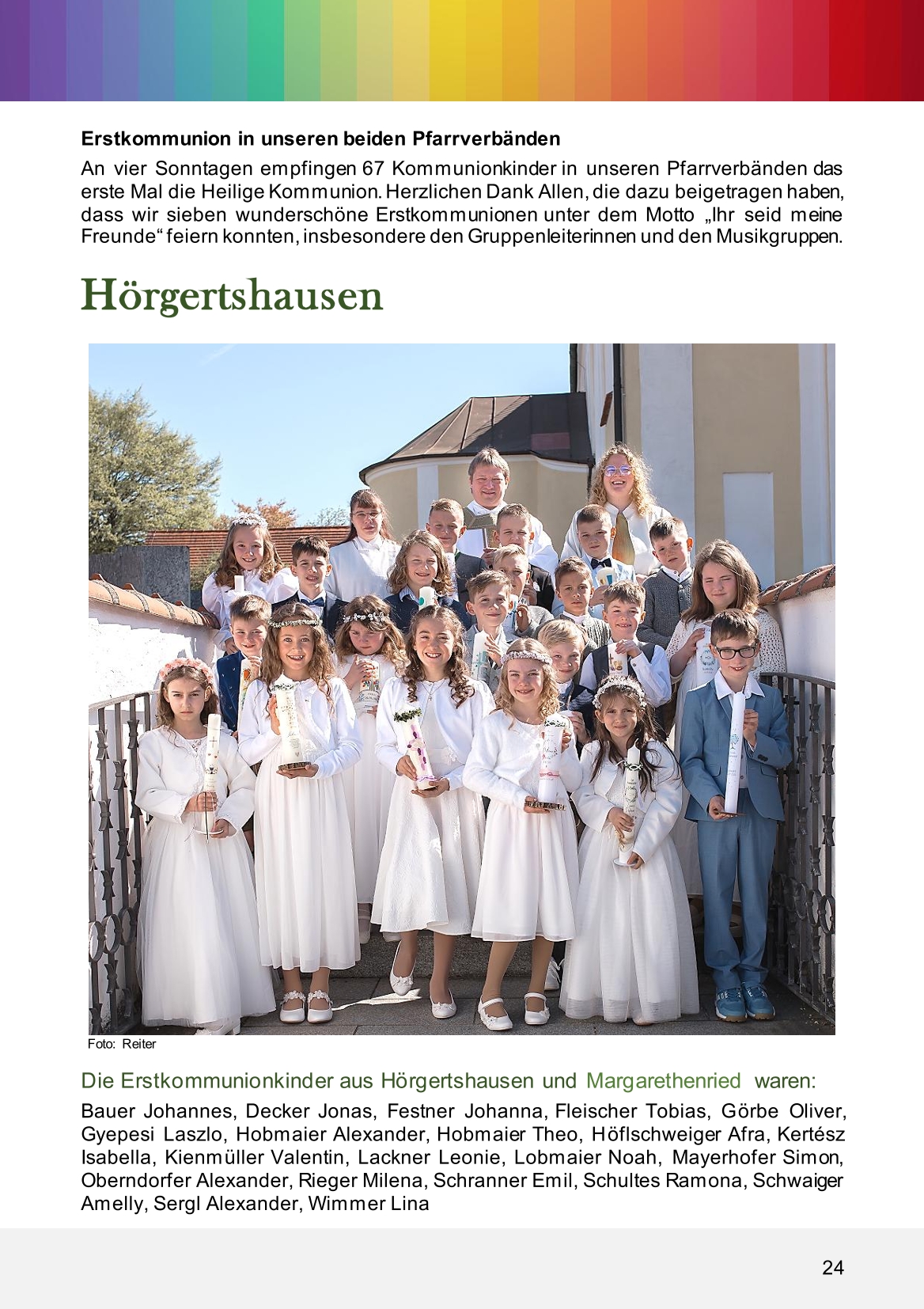 Pfarrblatt für die Pfarrverbände Hörgertshausen-Gammelsdorf und Mauern 08.Juni bis 05.Juli 2026 Seite 24