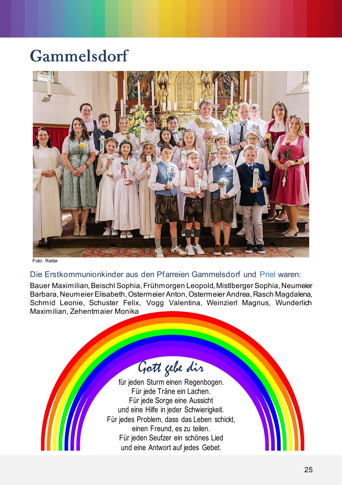 Pfarrblatt für die Pfarrverbände Hörgertshausen-Gammelsdorf und Mauern 08.Juni bis 05.Juli 2026 Seite 25
