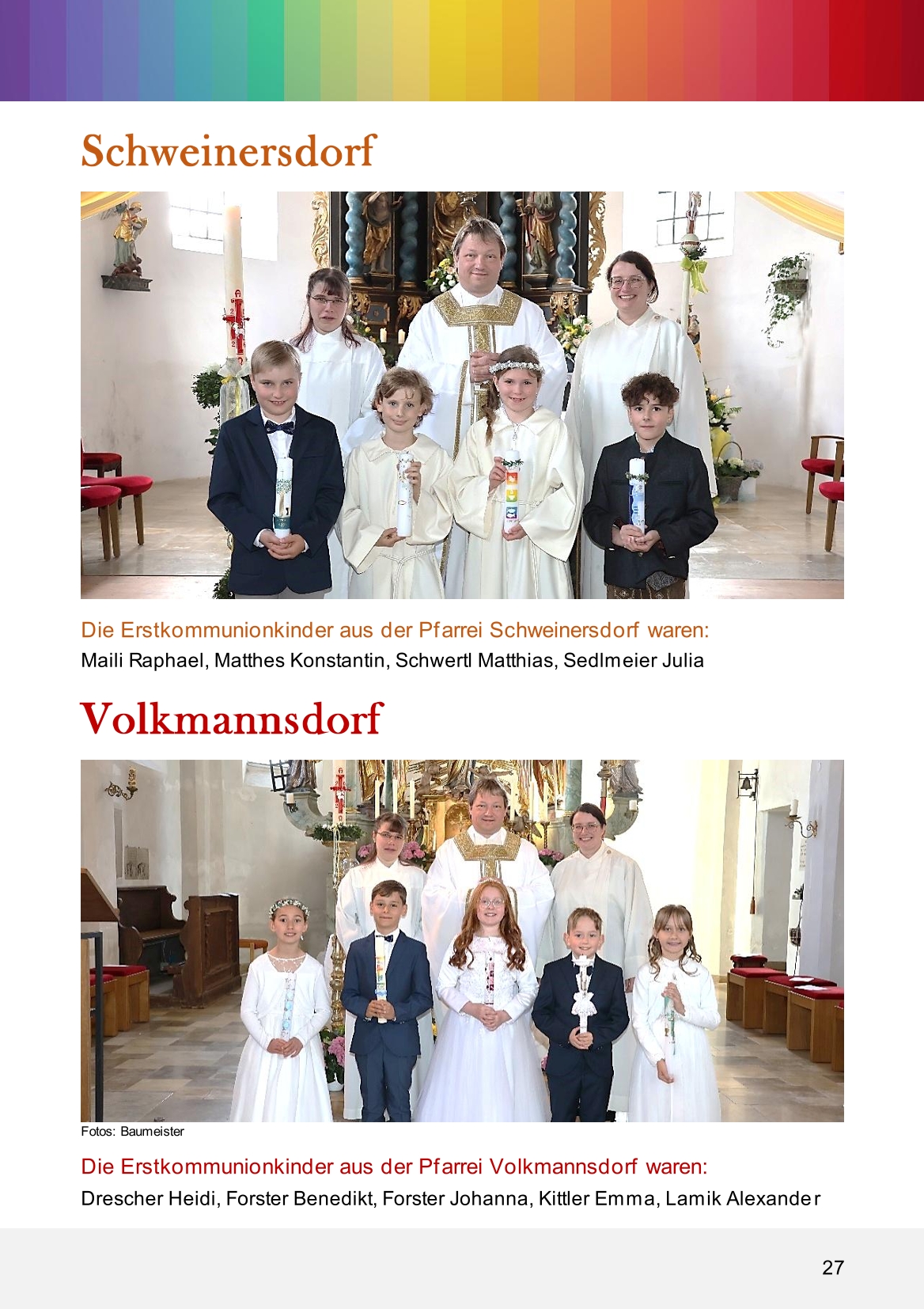 Pfarrblatt für die Pfarrverbände Hörgertshausen-Gammelsdorf und Mauern 08.Juni bis 05.Juli 2026 Seite 27