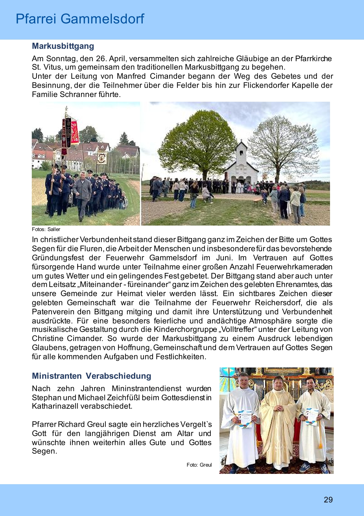 Pfarrblatt für die Pfarrverbände Hörgertshausen-Gammelsdorf und Mauern 08.Juni bis 05.Juli 2026 Seite 29