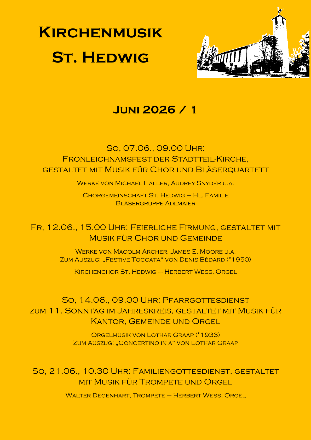 Unsere Kirchenmusik im Juni 2026