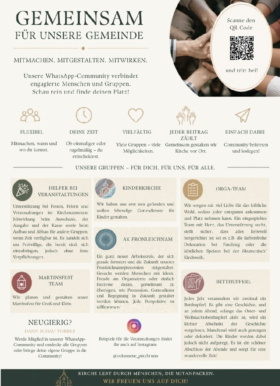 Plakat WhatsApp-Community Engagement Putzbrunn