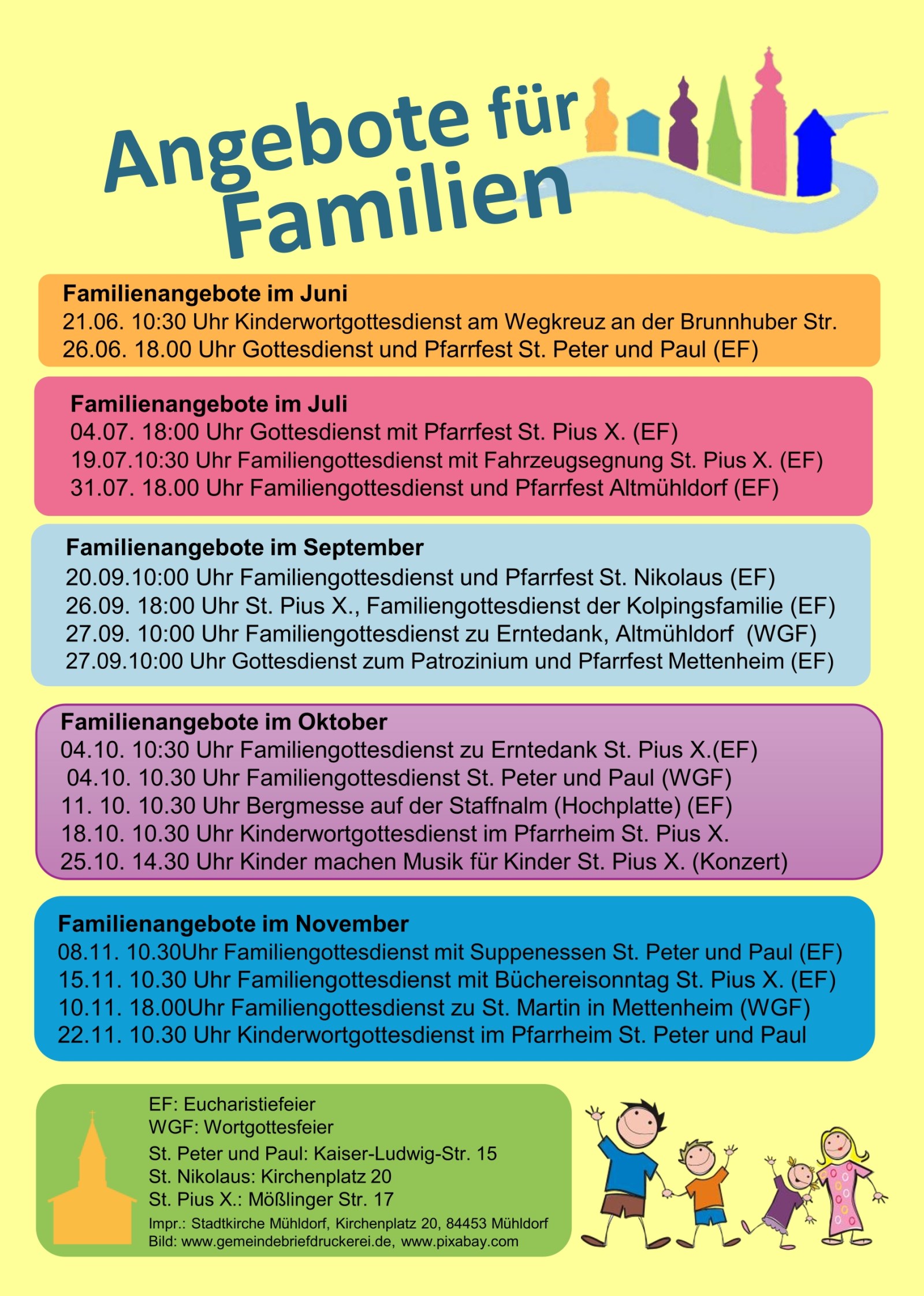 Termine "Angebote für Familien"<br/>Sommer 2026