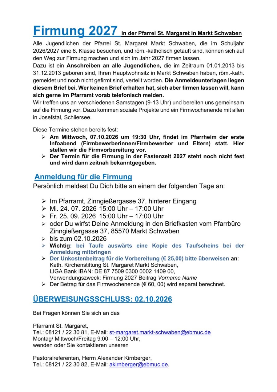 2027_Firmung_Anmeldung Text Aushang, PN, Presse-1