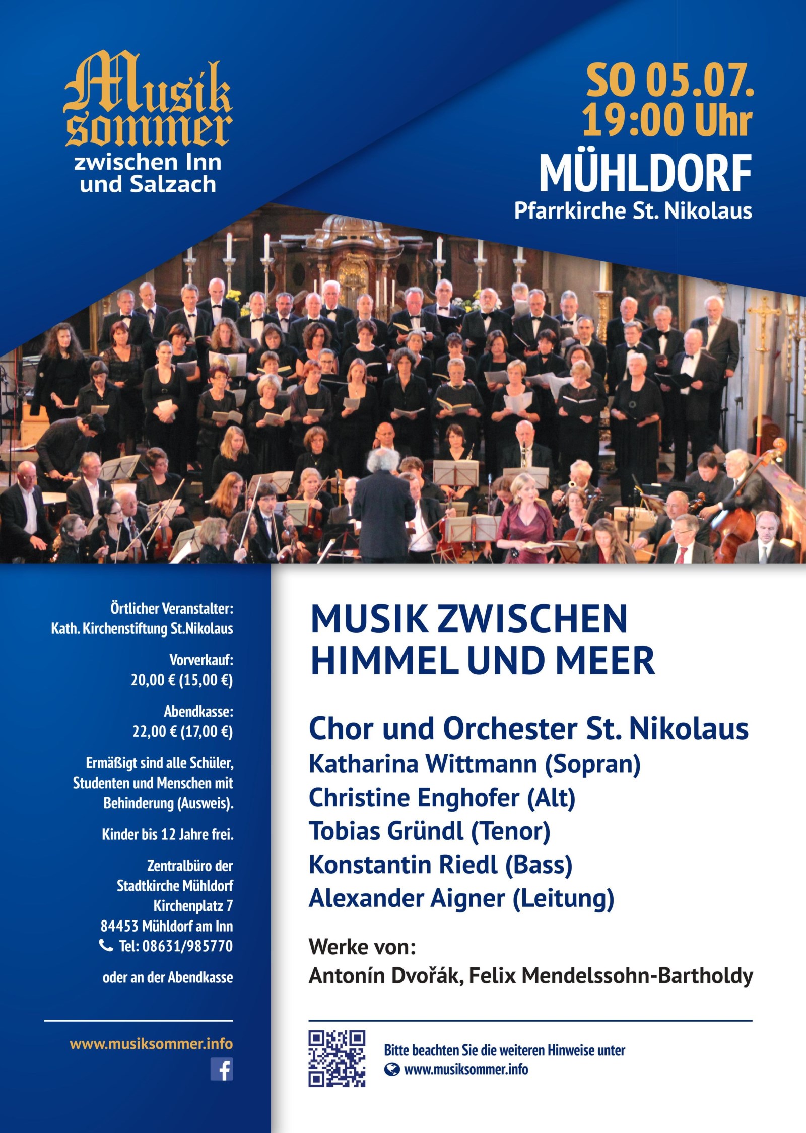 Musik Sommer zwischen Inn und Salzach am 5. Juli 2026 um 19 Uhr in St. Nikolaus