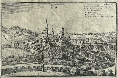 Kupferstich der Isener Kirchen