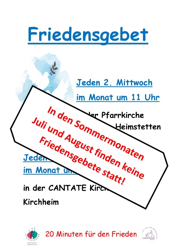 Friedensgebet_ Sommerpause 2026