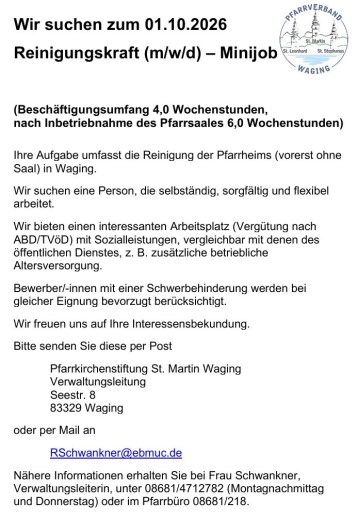 Stellenausschreibung
