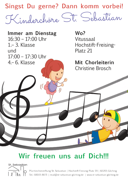 Einladung Kinderchoere