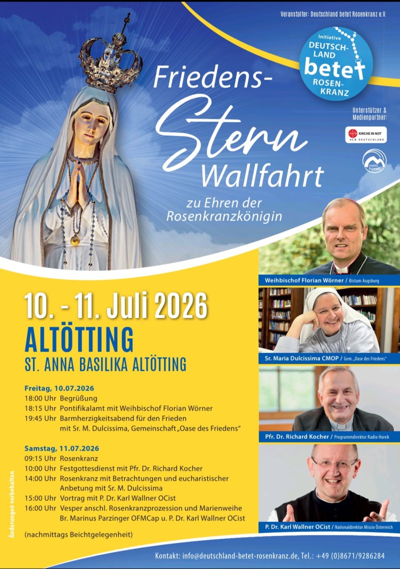 Plakat Friedens-Sternwallfahrt 2026