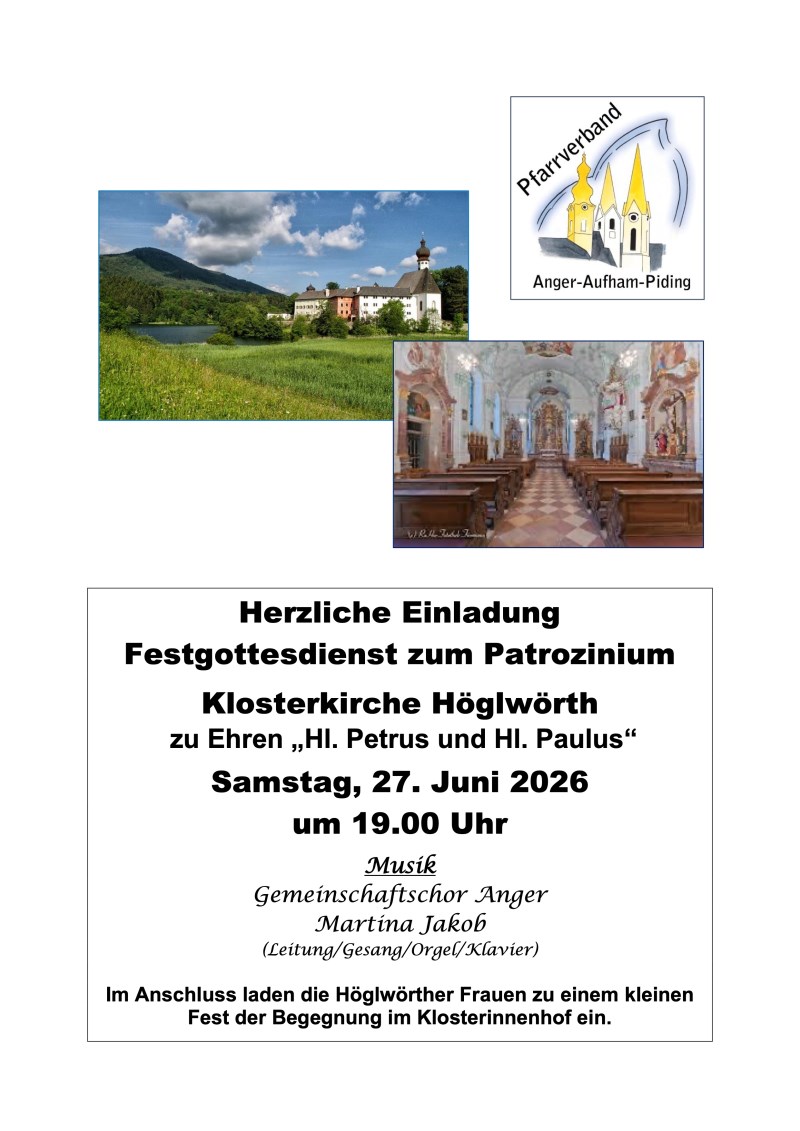 Einladung zum Patroziniums-GD Höglwörth