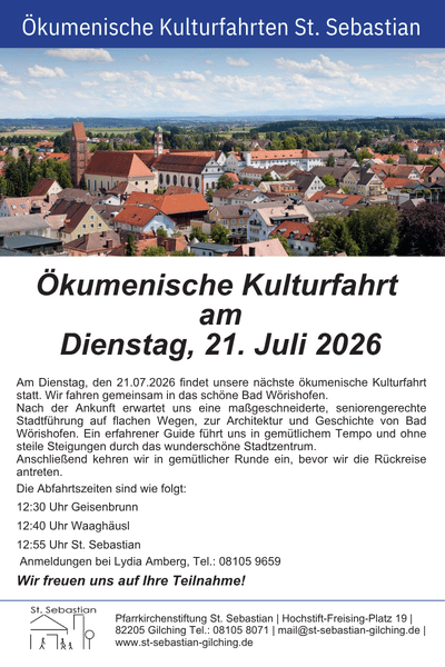 Flyer oekumenische Kulturfahrt Juli 2026