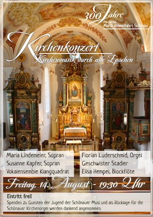 Kirchenkonzert 300 Jahre Schönau