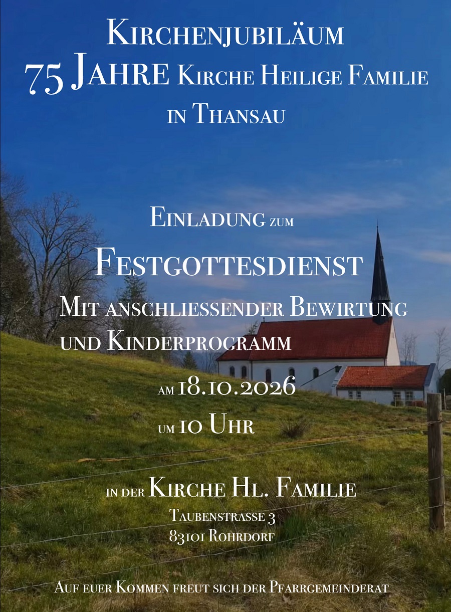 Thansau FestGD zum Kirchenjubiläum 2026