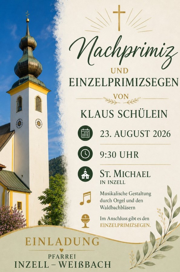 Einladung Nachprimiz Klaus