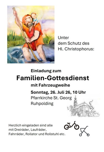 Familiengottesdienst mit Fahrzeugweihe