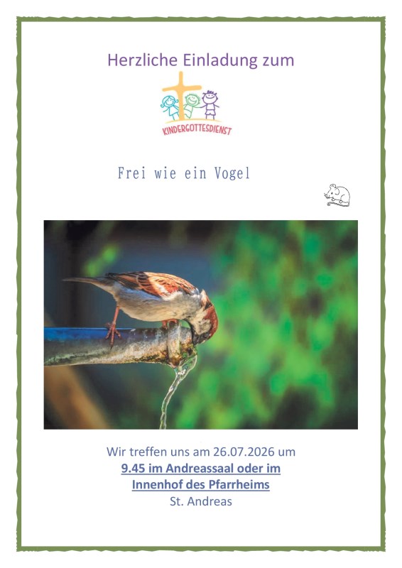 26.07.2026 Frei wie ein Vogel