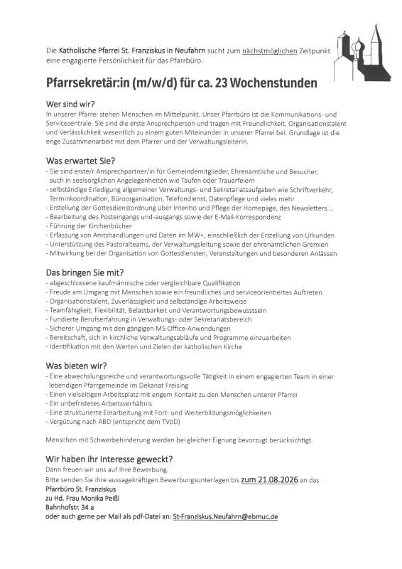Stellenausschreibung