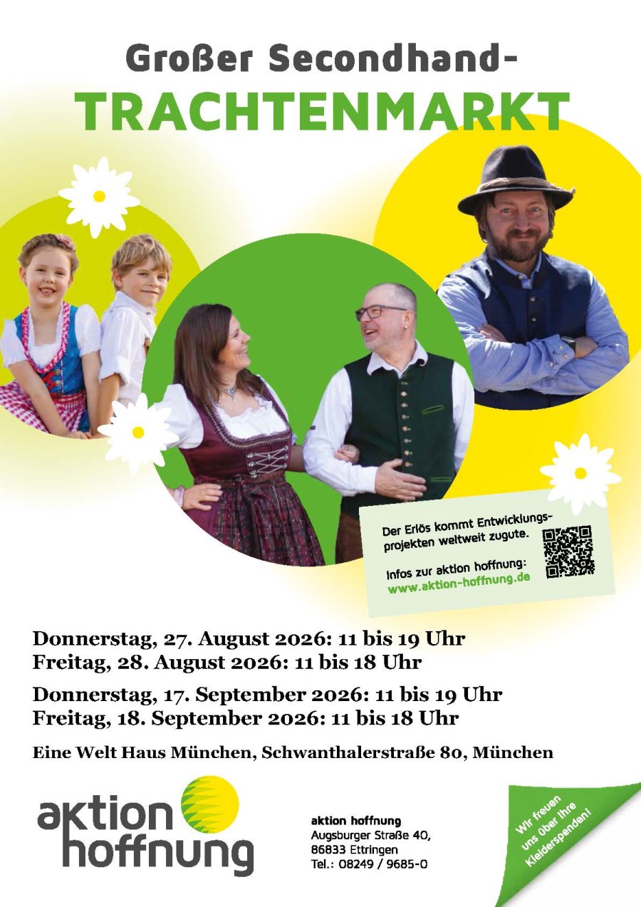 Plakat Trachtenmarkt von aktion hoffnung