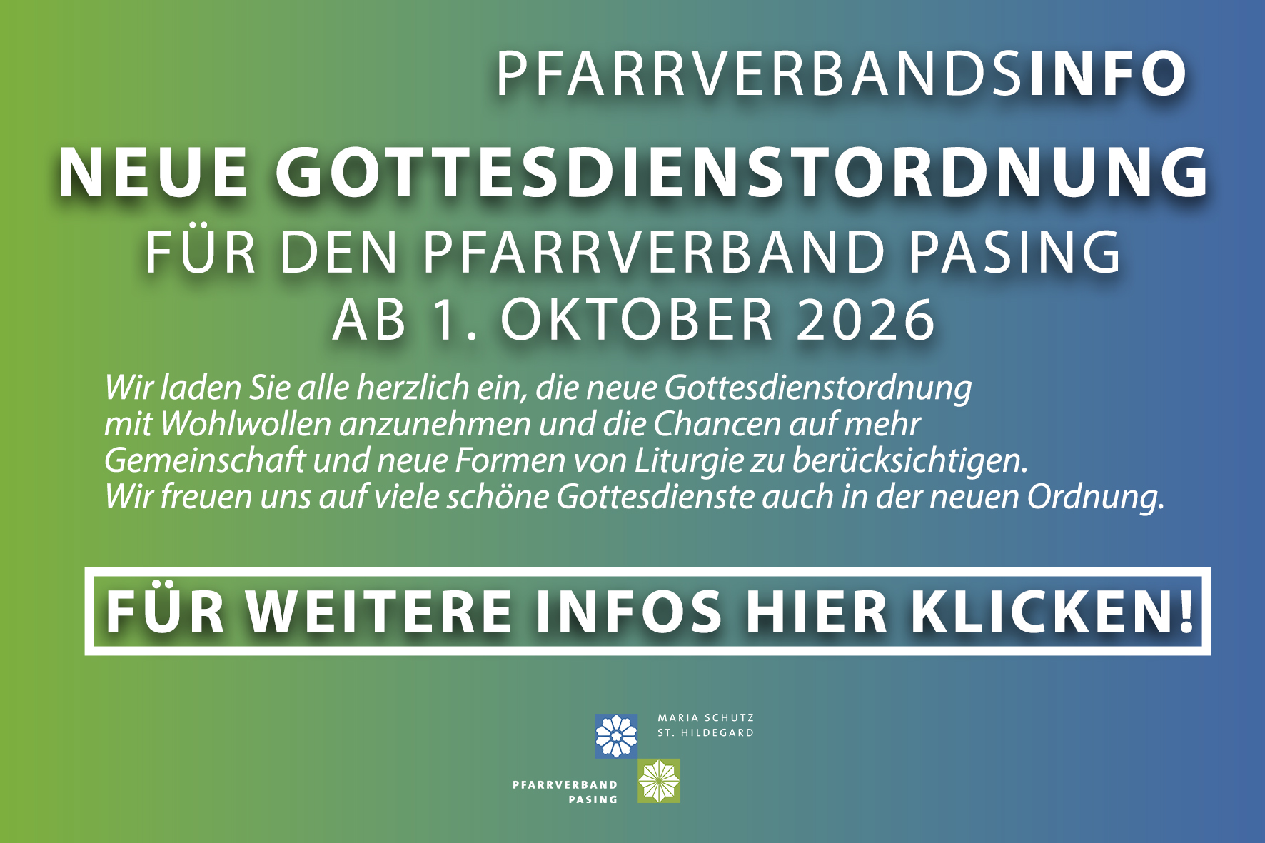 Bild zur Info zur neuen Gottesdienstordnung