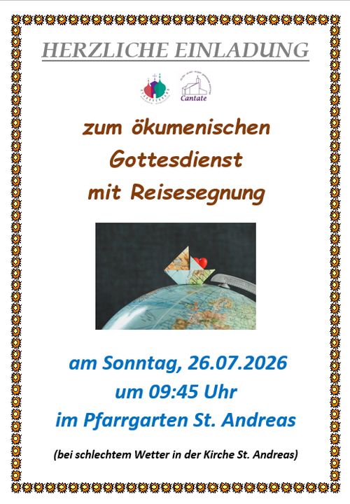 Gottesdienst mit Reisesegen 2026