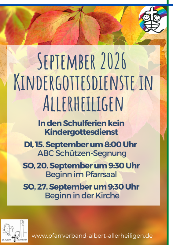 Kindergottesdienste im September 2026