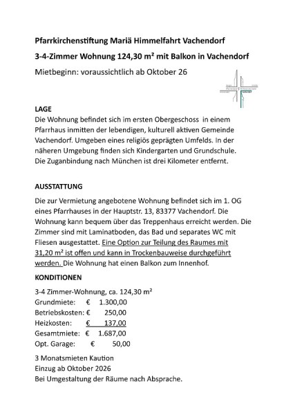 Mietwohnung Vachendorf