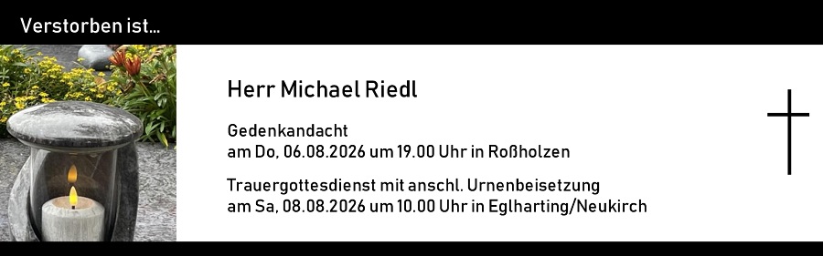 Traueranzeige Michael Riedl