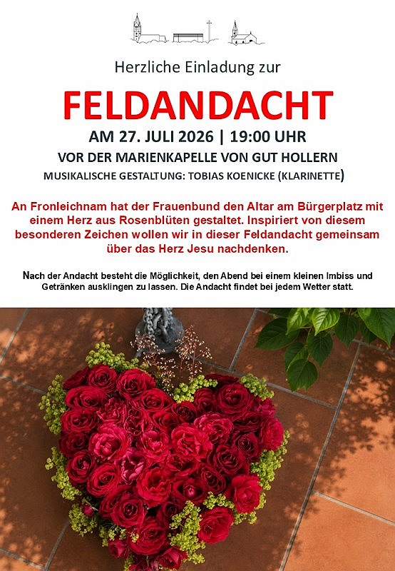 Plakat Feldandacht Hollern