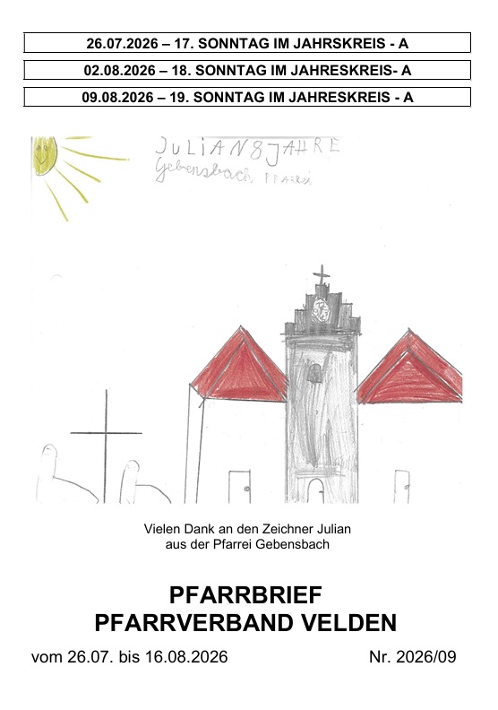 Deckblatt für Pfarrbrief